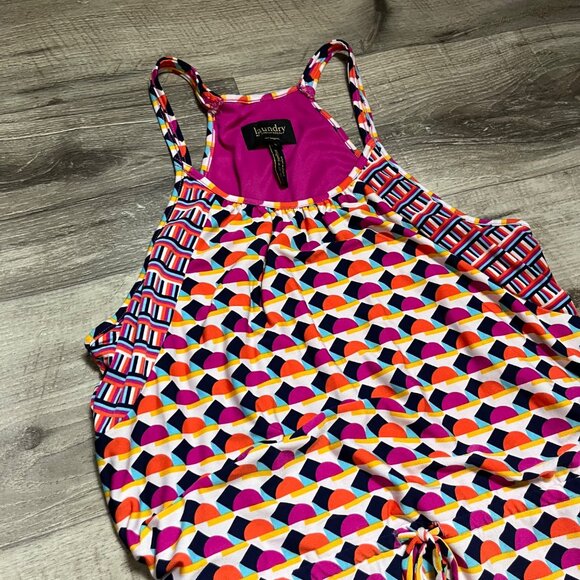 Laundry By Shelly Segal Sleeveless Waist Tie Midi Dress Multi Women’s Size S - Picture 4 of 10